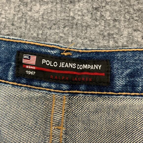 Vintage Ralph Lauren Polo Jeans Mens 38 Blue Woodrow Relaxed Fit Cotton Denim - Picture 5 of 12